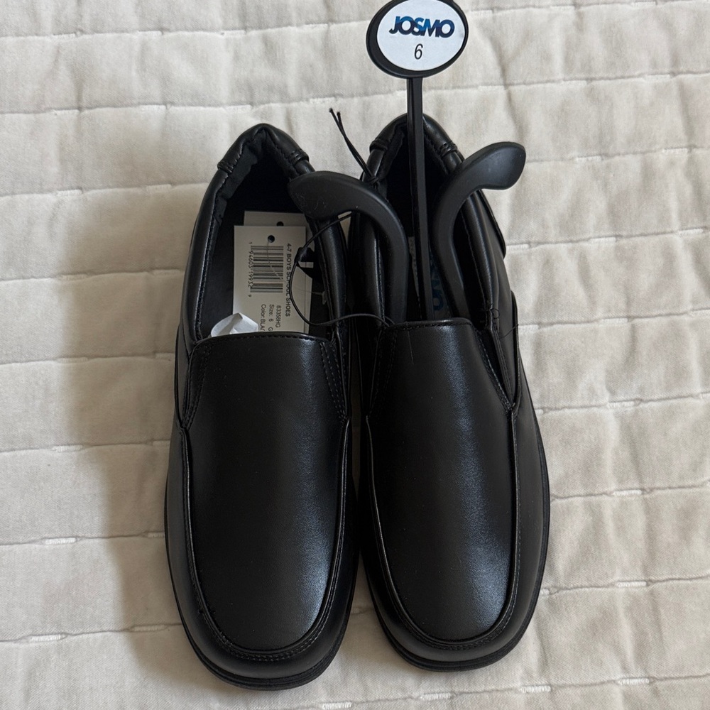 Josmo Classic Boys Black Slip-On Shoes